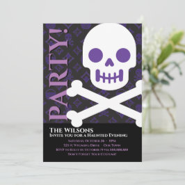 Designer Halloween, Bold Skull Einladung