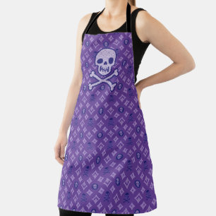 Designer Halloween! Louis V Inspirierte Totenköpfe Schürze
