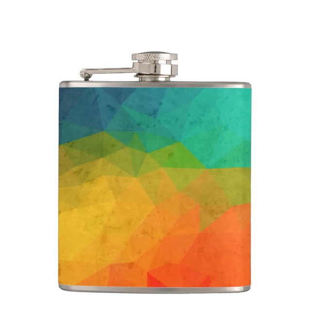 Designer Hip Flask 7 Oz Nutcase - Multicolors Flachmann (Vorderseite)
