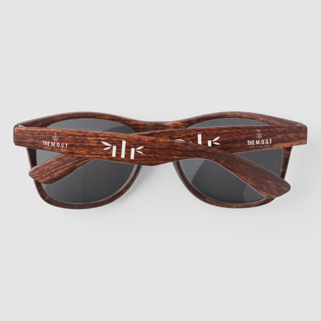 Designer-Holzbügel-Sonnenbrille (Rückseite)