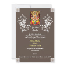 Designer Indian Ganesha Wedding Einladung