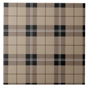 Designer kariert / tartan Muster braun und schwarz Fliese