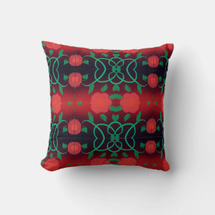 Designer-Kissen mit fett geblümtem Druck in Reds Kissen