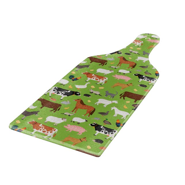 Designer Kitchen - Glass Cutting Board - Bauernhof Schneidebrett (Ecke)