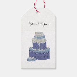 Designer-Kuchen mit Hydrangeas-Geschenketiketten Geschenkanhänger