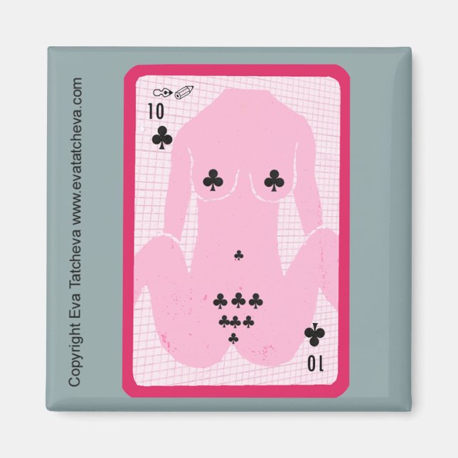 Designer-Kühlschrankmagnet "Zehn Stück" Magnet (Vorne)