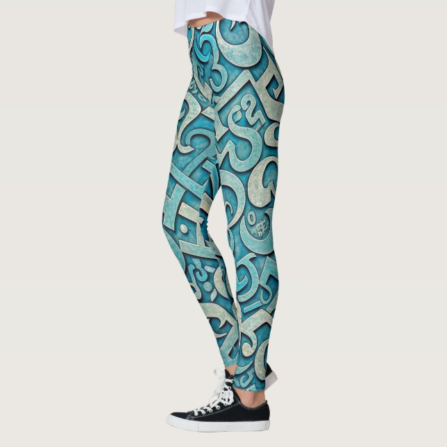 Designer-Leggings mit ausgefallenem Muster  Leggings (Links)