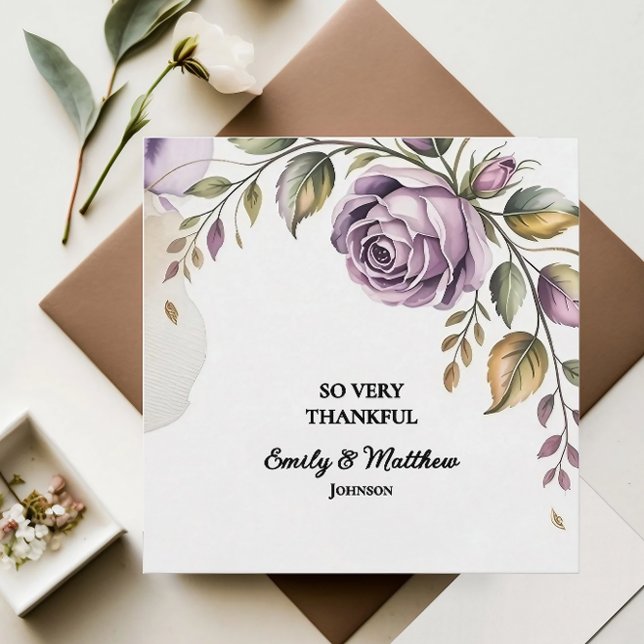 Designer Lila Rose Danke Karte (Von Creator hochgeladen)