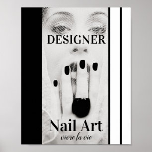 Designer-Mode-Fingernagel-Kunst Poster