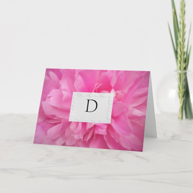 DESIGNER MONAGRAMMED WEDD DANK IHNEN NOTIERT DANKESKARTE (Vorderseite)