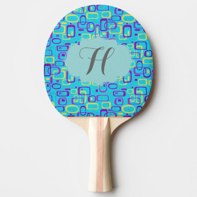 Designer Monogram Pong Paddle Tischtennis Schläger (Vorderseite)