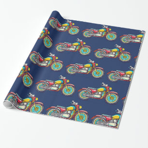 Designer Motorrad Wrapping Paper Geschenkpapier