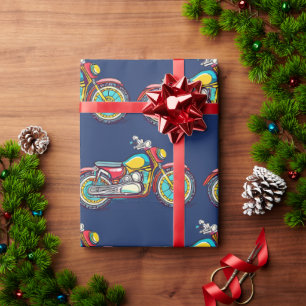 Designer Motorrad Wrapping Paper Geschenkpapier