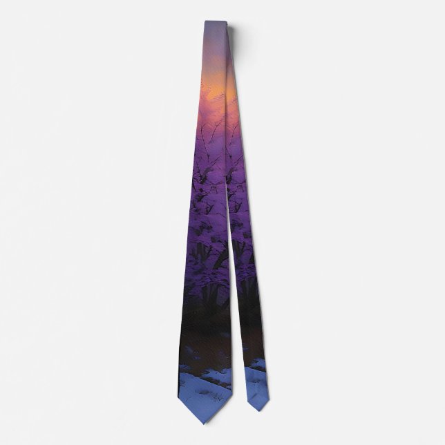 Designer Neck Tie Sunset Lavender Krawatte (Vorderseite)