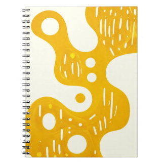 Designer-Notebook mit Abstrakter gelber Kunst Notizblock