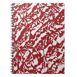 Designer-Notebook mit rotem Abstraktem Muster Notizblock