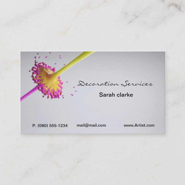 Designer- oder Dekorateur-Visitenkarte Visitenkarte (Vorderseite)