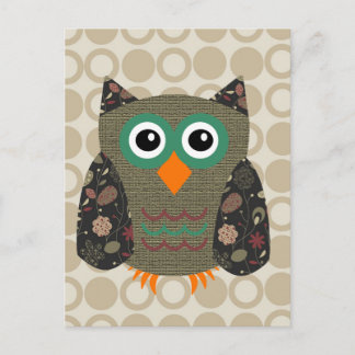 Designer Owl Dusty Postkarte