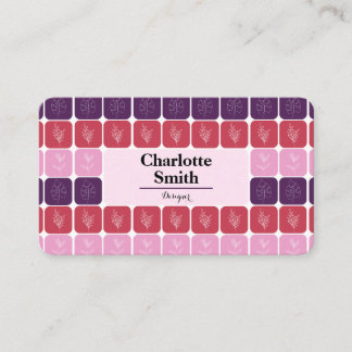Designer Pink personalisiert Business Card Visitenkarte