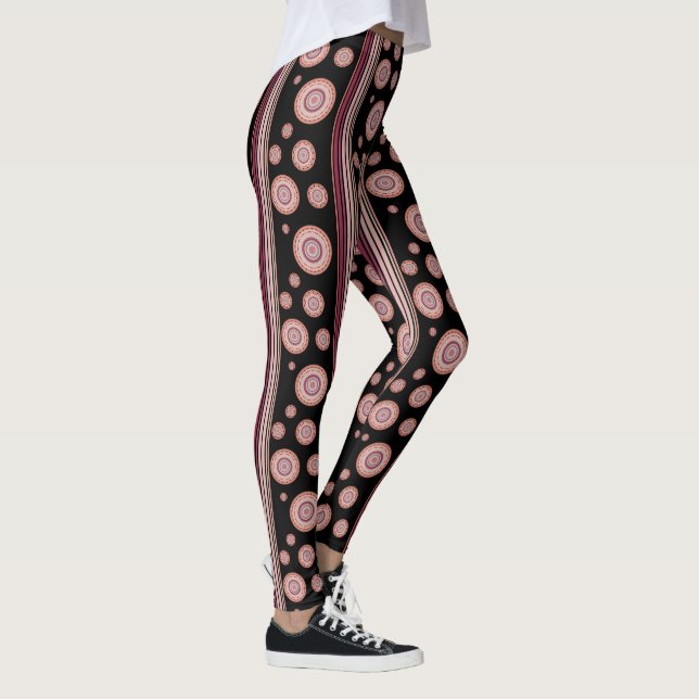 Designer Pink Print Yoga Pants Leggings (Rechts)