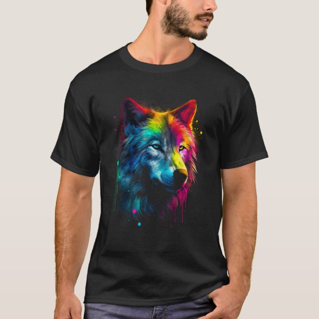 Designer Professional Artist Wolf T-Shirt (Vorderseite)