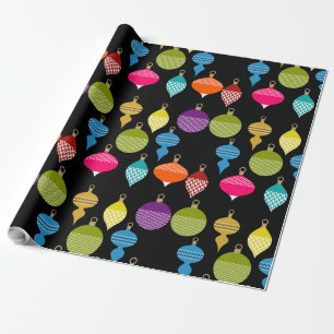 Designer Retro Weihnachtsdekorationskugel Geschenkpapier