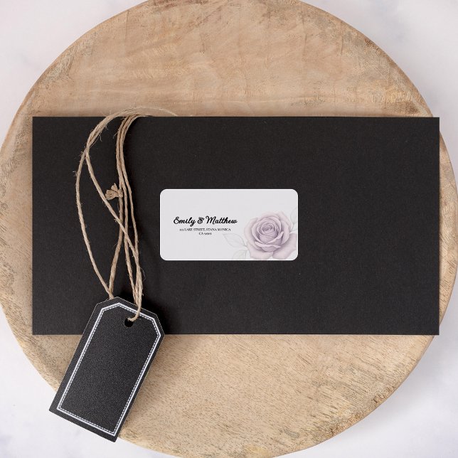 Designer-Rücksendeadressen-Aufkleber für Lila Rose Adressaufkleber (Von Creator hochgeladen)
