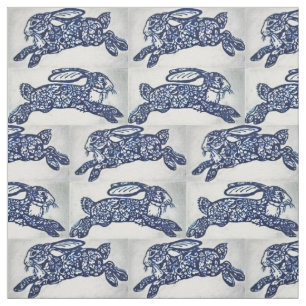 Designer-Stoff für Blauweiße orientalische Kanin Stoff