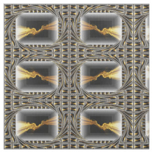 Designer-Stoff nach Yard Luxus Gold Schwarz Stoff