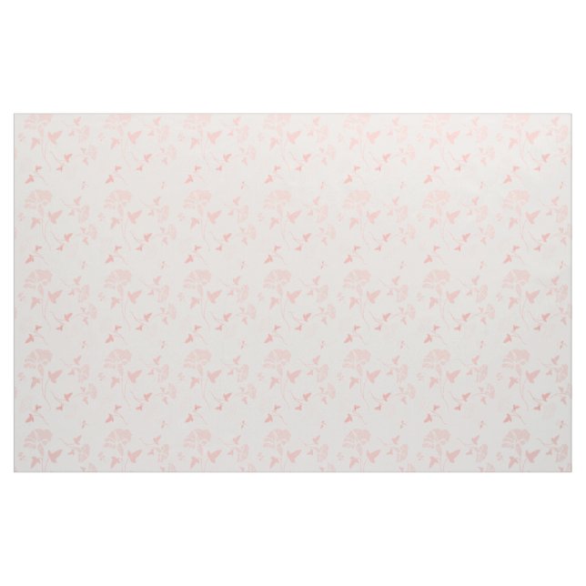 Designer-Stoffe - Rosa Blume & Off White - Geschen Stoff (Fat Quarter (45,7 x 55,9 cm))