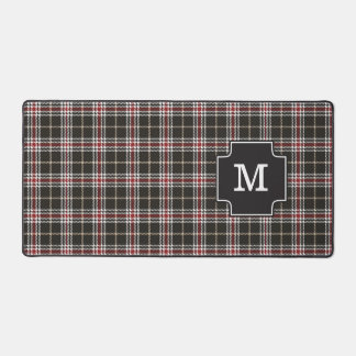 Designer Tartan Kariert Tan White Black Monogram Schreibtischunterlage
