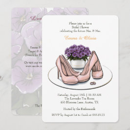 Designer Veilchen Blumen LGBTQ Gemeinsame Bridal S Einladung