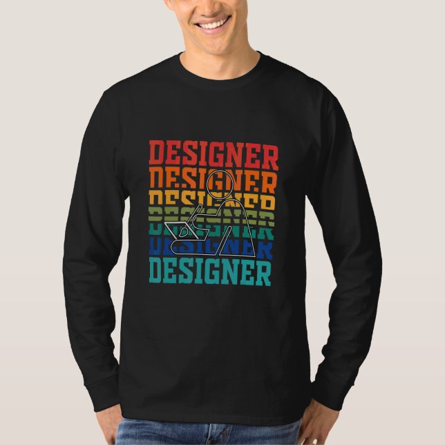 Designer Vintage Webdesigner T-Shirt (Vorderseite)