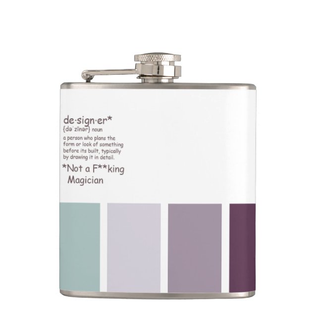 Designer Vinyl Wrapped Flask Flachmann (Vorderseite)