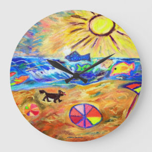 DESIGNER WALL CLOCK - OCEANVIEW - TOP OHRS GROßE WANDUHR