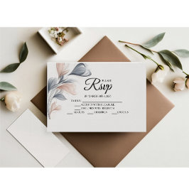 Designer Watercolor Floral RSVP Cards