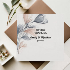 Designer Watercolor FloralDanke-Karte Dankeskarte