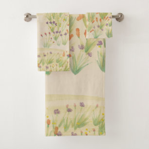 Designer Watercolour Dreiteiler Badhandtuch Set