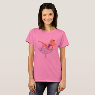 Designerdamen-T - Shirt mit Martini-Mädchen