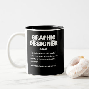 Designerdefinition Funny Job Bedeutung Zweifarbige Tasse