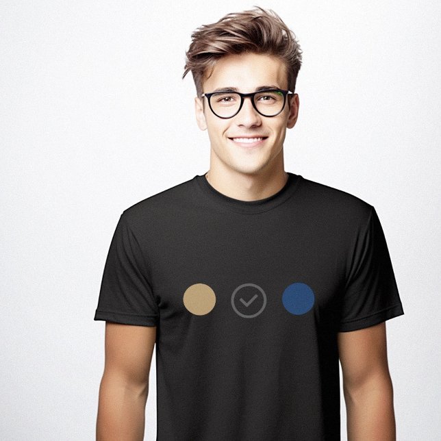 Designerfarbenthema Minimalistisch Schwarz T-Shirt (Designer Color Theme Minimalist Black T-Shirt)