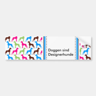 Designerhunde Autoaufkleber