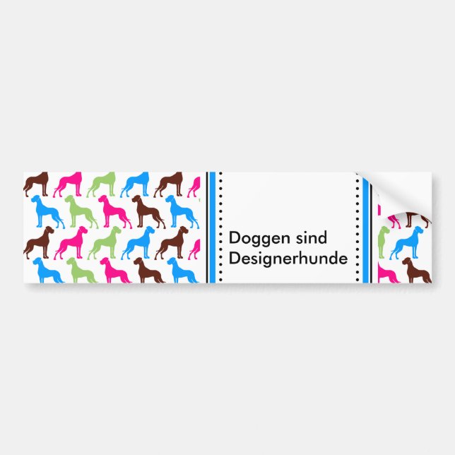 Designerhunde Autoaufkleber (Vorne)