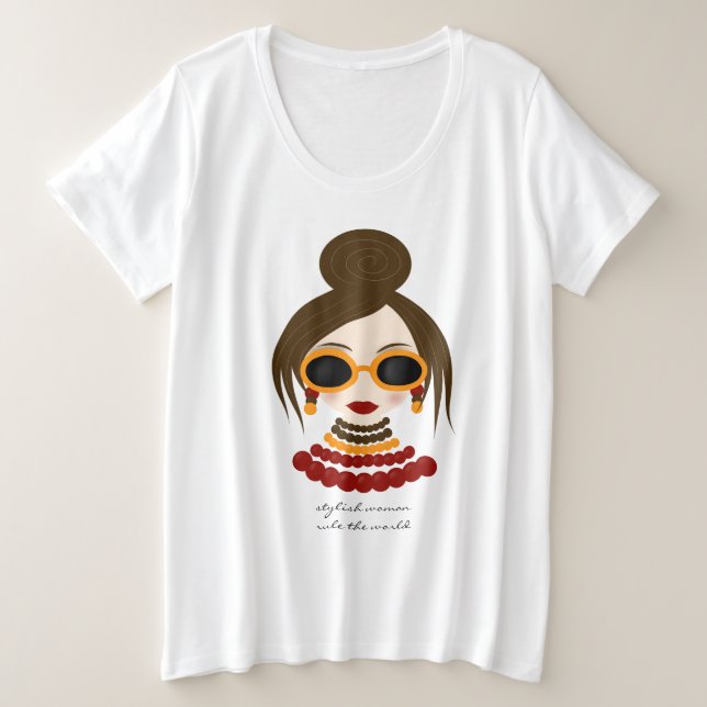 Designerin Große Größe T-Shirt (Design vorne)