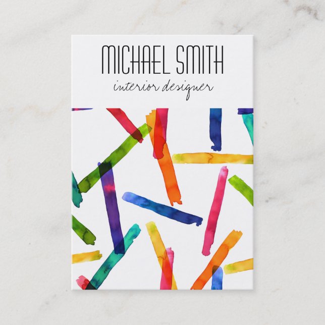 Designerkarte für moderne Farben im Innenbereich Visitenkarte (Vorderseite)