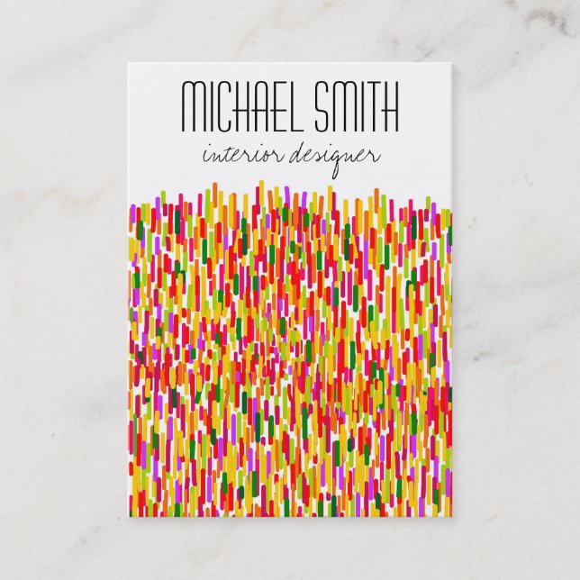 Designerkarte für moderne Farben im Innenbereich Visitenkarte (Vorderseite)