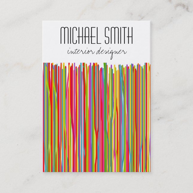 Designerkarte für moderne Farben im Innenbereich Visitenkarte (Vorderseite)
