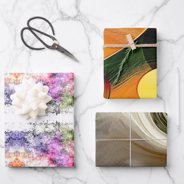 "Designer's Playground" 3 pc. set Wrapping Paper Geschenkpapier Set (Vorderseite)