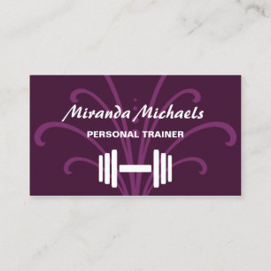 Designertrainer für Lila Fitness Visitenkarte