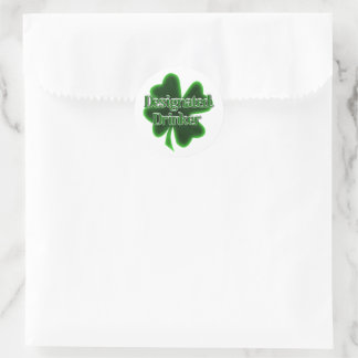 Designierter Trinker St. Patrick's Day Runder Aufkleber